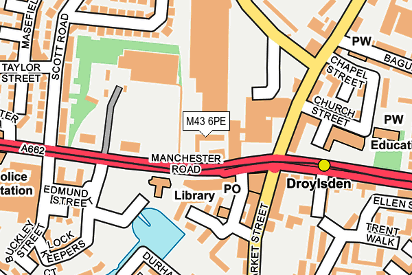 M43 6PE map - OS OpenMap – Local (Ordnance Survey)