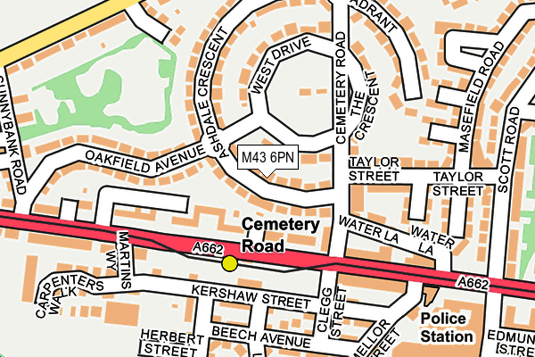 M43 6PN map - OS OpenMap – Local (Ordnance Survey)