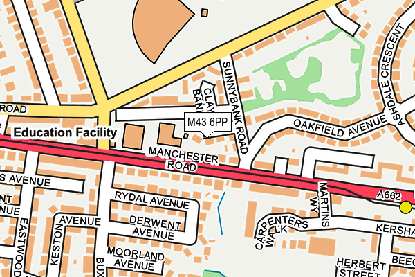 M43 6PP map - OS OpenMap – Local (Ordnance Survey)