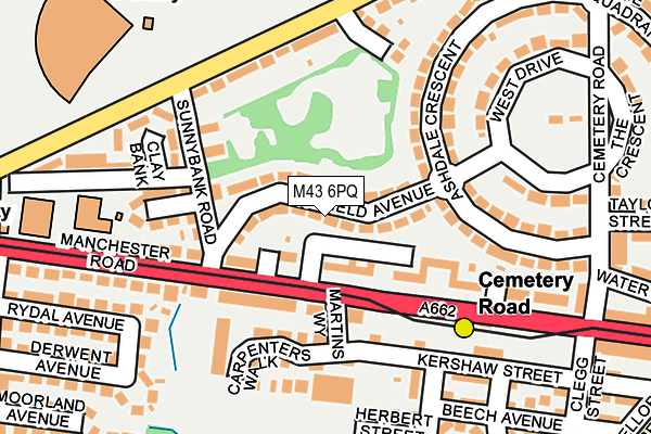 M43 6PQ map - OS OpenMap – Local (Ordnance Survey)