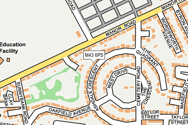 M43 6PS map - OS OpenMap – Local (Ordnance Survey)