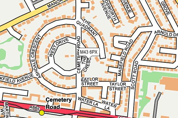M43 6PX map - OS OpenMap – Local (Ordnance Survey)