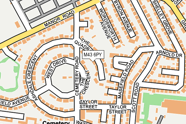 M43 6PY map - OS OpenMap – Local (Ordnance Survey)