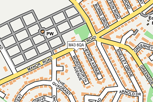 M43 6QA map - OS OpenMap – Local (Ordnance Survey)