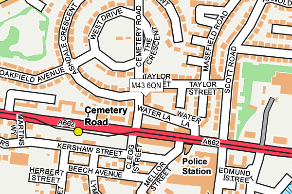 M43 6QN map - OS OpenMap – Local (Ordnance Survey)