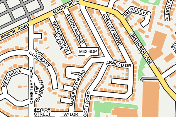 M43 6QP map - OS OpenMap – Local (Ordnance Survey)