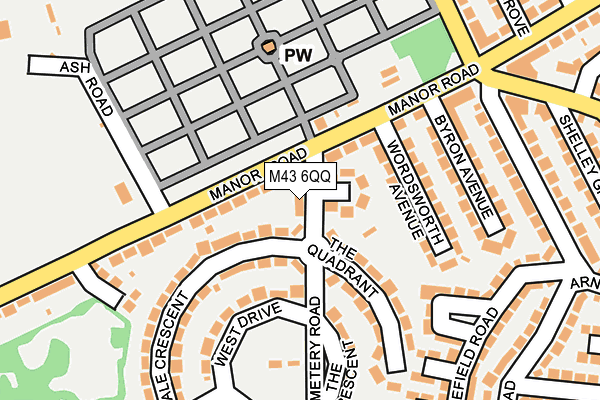 M43 6QQ map - OS OpenMap – Local (Ordnance Survey)