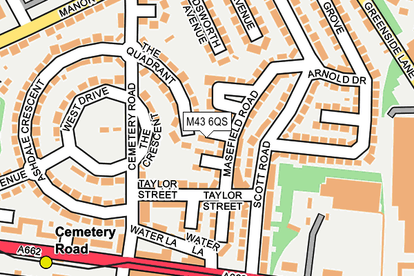 M43 6QS map - OS OpenMap – Local (Ordnance Survey)