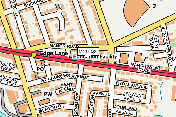 M43 6QX map - OS OpenMap – Local (Ordnance Survey)