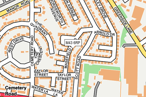 M43 6RP map - OS OpenMap – Local (Ordnance Survey)