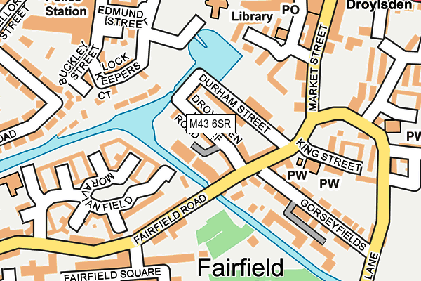 M43 6SR map - OS OpenMap – Local (Ordnance Survey)