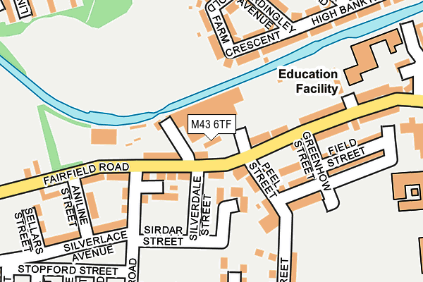 M43 6TF map - OS OpenMap – Local (Ordnance Survey)