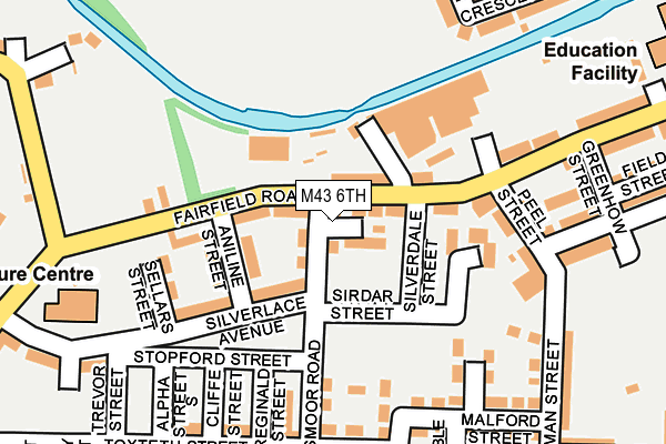 M43 6TH map - OS OpenMap – Local (Ordnance Survey)