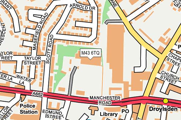 M43 6TQ map - OS OpenMap – Local (Ordnance Survey)