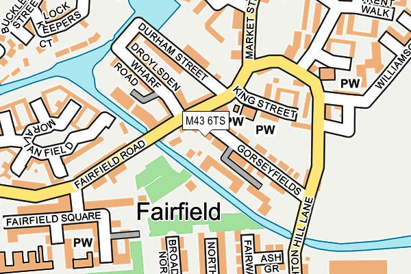 M43 6TS map - OS OpenMap – Local (Ordnance Survey)