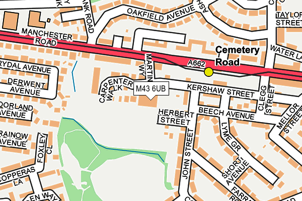 M43 6UB map - OS OpenMap – Local (Ordnance Survey)