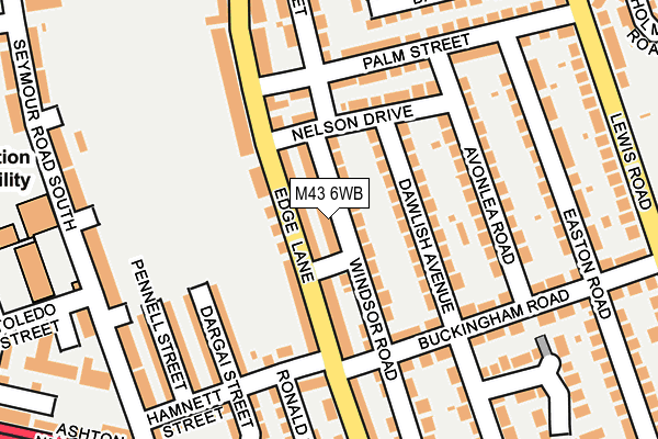 M43 6WB map - OS OpenMap – Local (Ordnance Survey)