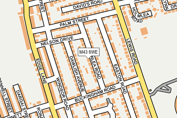 M43 6WE map - OS OpenMap – Local (Ordnance Survey)