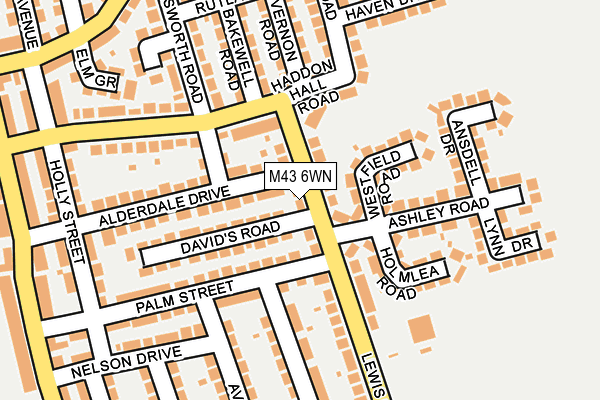 M43 6WN map - OS OpenMap – Local (Ordnance Survey)