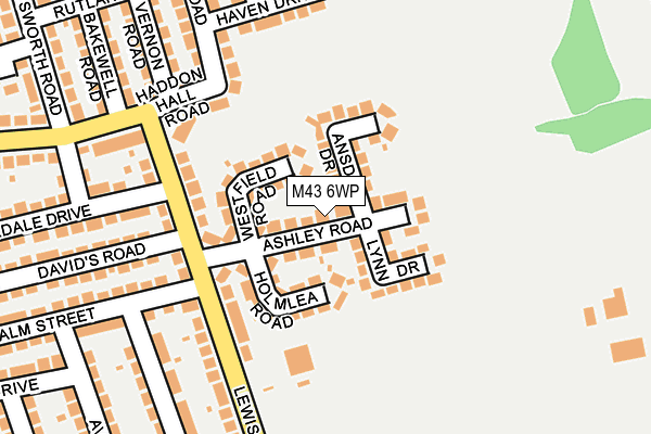 M43 6WP map - OS OpenMap – Local (Ordnance Survey)