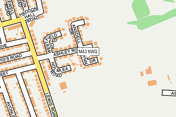 M43 6WQ map - OS OpenMap – Local (Ordnance Survey)