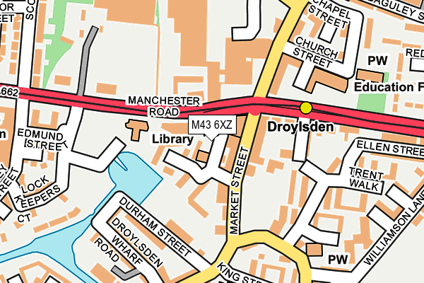 M43 6XZ map - OS OpenMap – Local (Ordnance Survey)