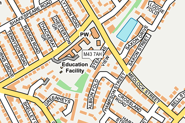 M43 7AH map - OS OpenMap – Local (Ordnance Survey)