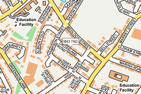 M43 7AQ map - OS OpenMap – Local (Ordnance Survey)