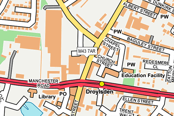 M43 7AR map - OS OpenMap – Local (Ordnance Survey)