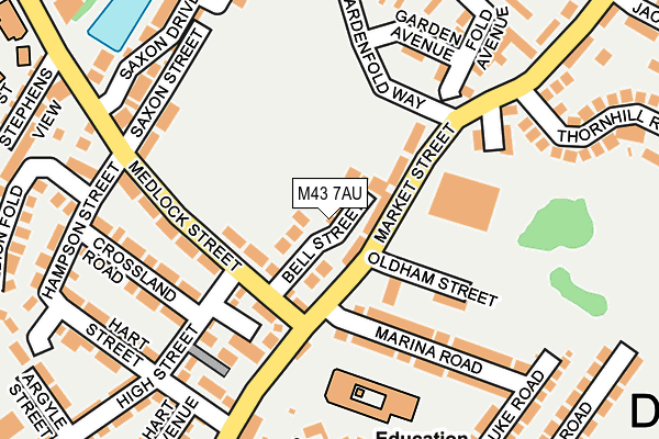 M43 7AU map - OS OpenMap – Local (Ordnance Survey)