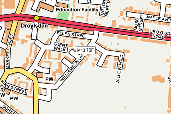 M43 7BF map - OS OpenMap – Local (Ordnance Survey)