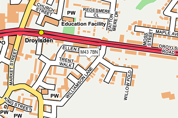 M43 7BN map - OS OpenMap – Local (Ordnance Survey)