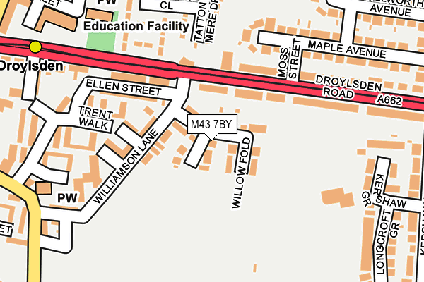 M43 7BY map - OS OpenMap – Local (Ordnance Survey)