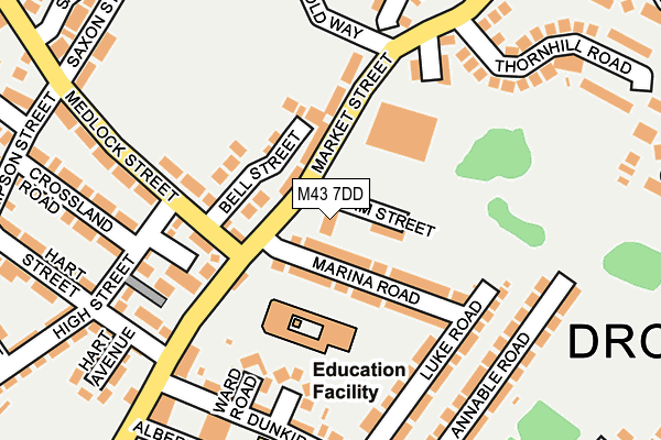 M43 7DD map - OS OpenMap – Local (Ordnance Survey)