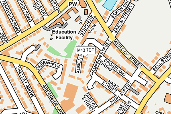 M43 7DF map - OS OpenMap – Local (Ordnance Survey)