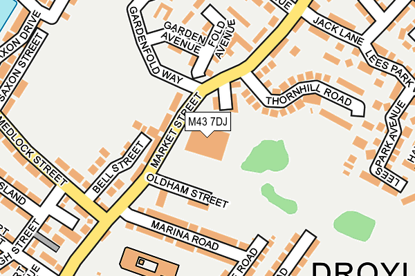 M43 7DJ map - OS OpenMap – Local (Ordnance Survey)