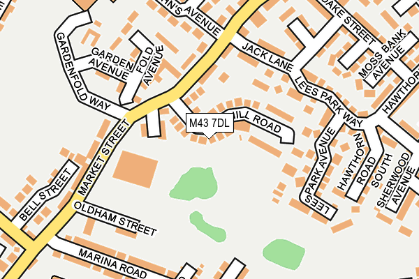 M43 7DL map - OS OpenMap – Local (Ordnance Survey)