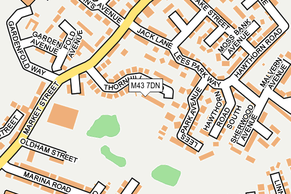 M43 7DN map - OS OpenMap – Local (Ordnance Survey)