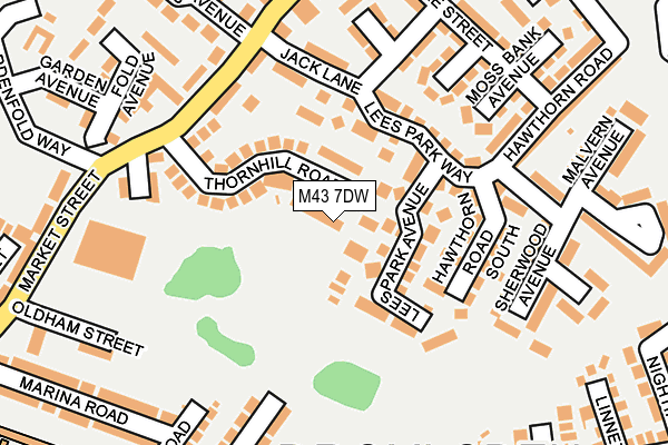 M43 7DW map - OS OpenMap – Local (Ordnance Survey)