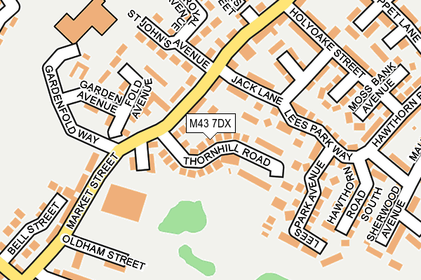 M43 7DX map - OS OpenMap – Local (Ordnance Survey)
