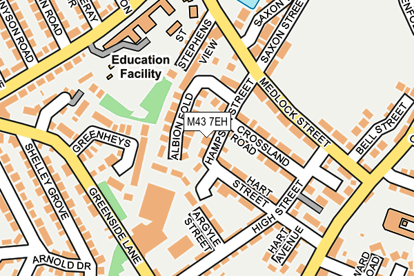 M43 7EH map - OS OpenMap – Local (Ordnance Survey)