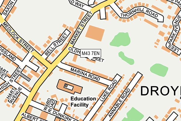 M43 7EN map - OS OpenMap – Local (Ordnance Survey)