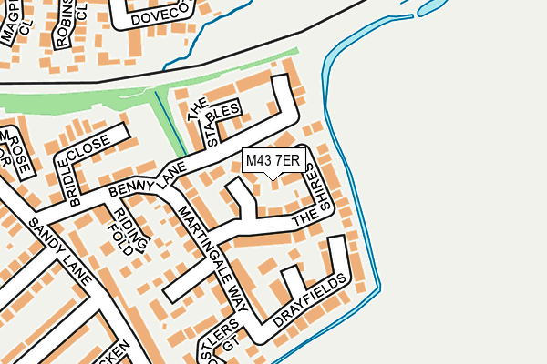 M43 7ER map - OS OpenMap – Local (Ordnance Survey)