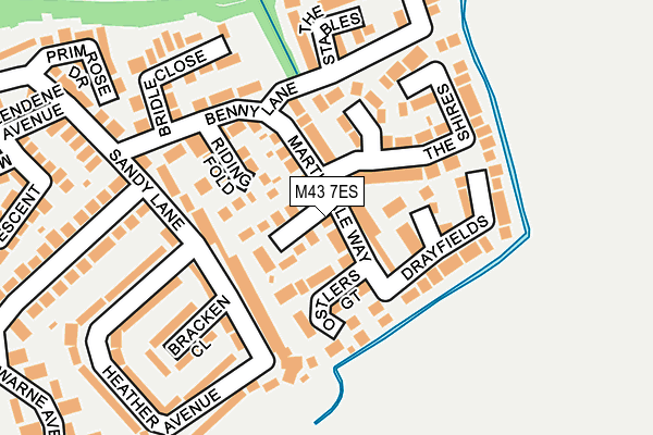 M43 7ES map - OS OpenMap – Local (Ordnance Survey)