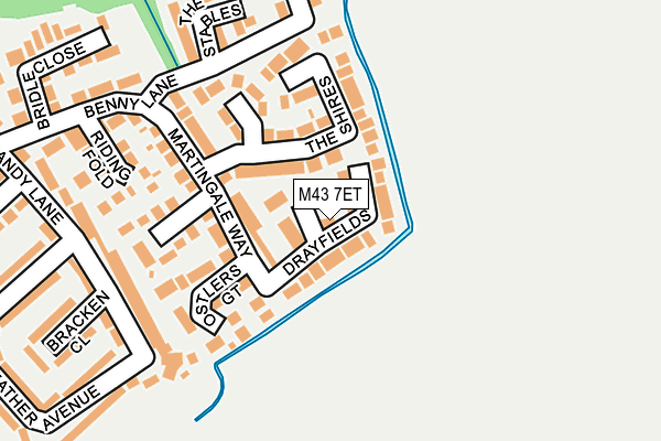 M43 7ET map - OS OpenMap – Local (Ordnance Survey)