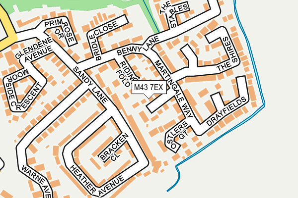 M43 7EX map - OS OpenMap – Local (Ordnance Survey)