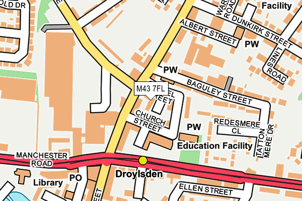 M43 7FL map - OS OpenMap – Local (Ordnance Survey)