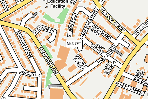 M43 7FT map - OS OpenMap – Local (Ordnance Survey)