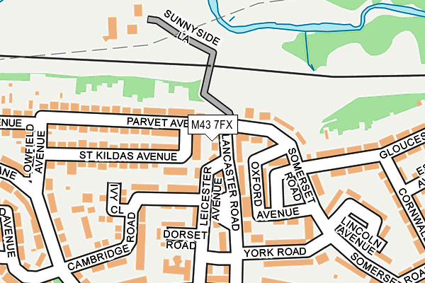 M43 7FX map - OS OpenMap – Local (Ordnance Survey)