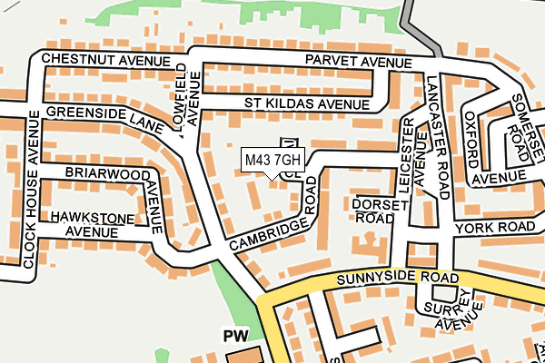 M43 7GH map - OS OpenMap – Local (Ordnance Survey)